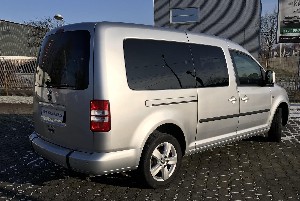 VW Caddy IV Maxi Mietwagen Heckausschnitt