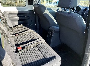 VW Caddy IV Maxi Mietwagen Heckausschnitt